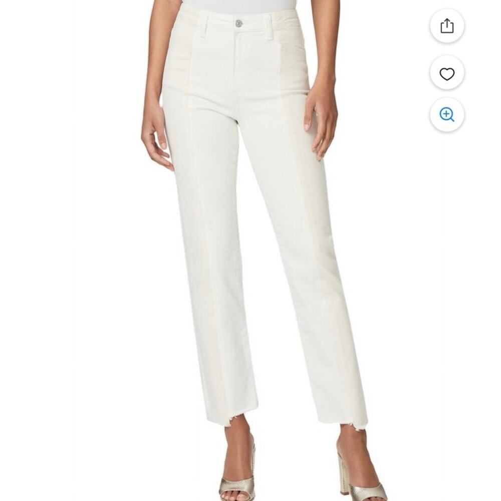 PAIGE White Straight Leg Jeans